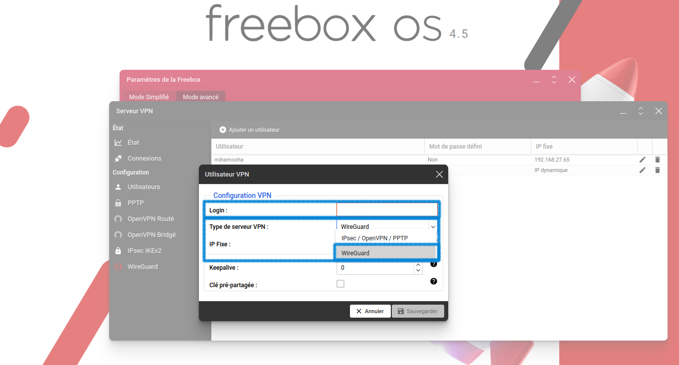 Новый пользователь VPN Freebox